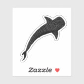 Whale Shark Black & White Sticker (Vel)