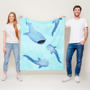 Whale Shark Fleece Deken - Gezellige Oceaan Waterv