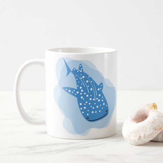 Whale shark koffiemok (Met donut)