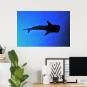Whale Shark Silhouette Poster (Thuiskantoor)
