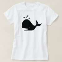 Whale Silhouette Minimalist Graphic T-Shirt