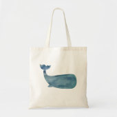 Whale Silhouette Painting Ocean Tote Bag (Voorkant)