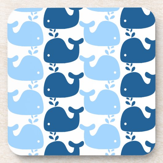 Whale Silhouette Print Cork Onderzetter (Voorkant)