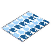 Whale Silhouette Print Notebook Notitieboek (Linkerzijde)