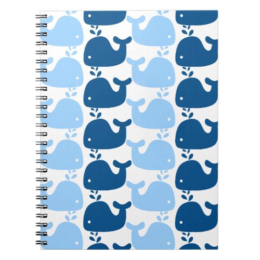 Whale Silhouette Print Notebook Notitieboek (Voorkant)