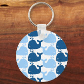 Whale Silhouette Print Sleutelhanger (Voorkant)
