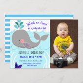 Whale Splash over de eerste uitnodiging op vrijdag (Voorkant / Achterkant)