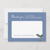 Whale Tail Baby shower Bedankkaart (Voorkant)