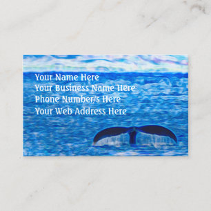 Whale Tail Blue Ocean Inspirerend optimisme Visitekaartje