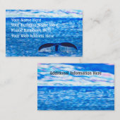 Whale Tail Blue Ocean Inspirerend optimisme Visitekaartje (Voorkant / Achterkant)