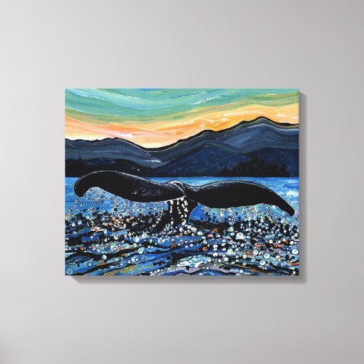 Whale Tail Canvas Afdruk (Voorkant)