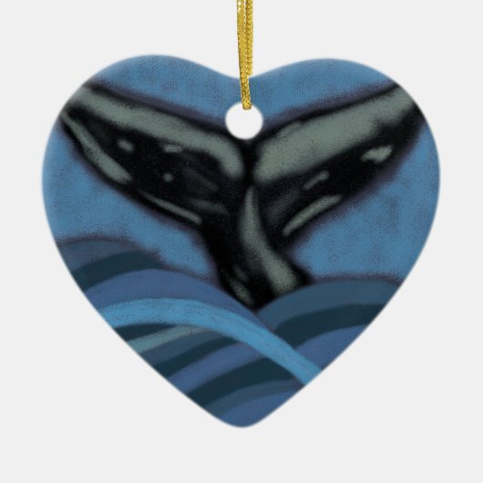 Whale Tail Chalk Drawing Ornament (Voorkant)