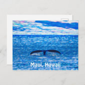 Whale Tail Fractal Blue en Roze Briefkaart (Voorkant / Achterkant)