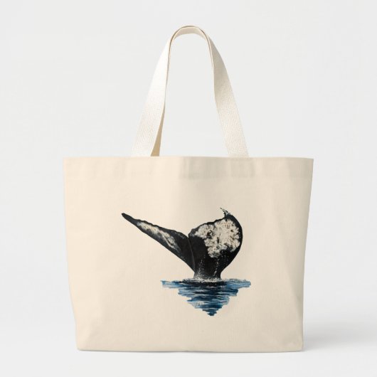 Whale Tail Grote Tote Bag (Voorkant)