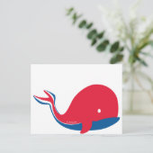 whale tail kids cruise design briefkaart (Staand voorkant)