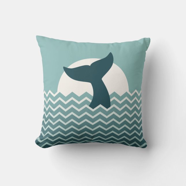 Whale Tail Kussen (Voorkant)
