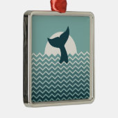 Whale Tail Metalen Ornament (Rechts)