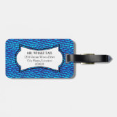 Whale Tail Ocean Waves Sunburst gepersonaliseerd Bagagelabel (Achterkant horizontaal)