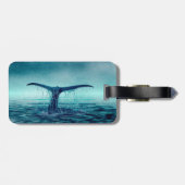 Whale Tail over Ocean Custom Bagagelabel (Achterkant horizontaal)