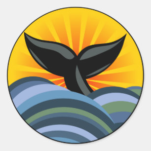 Whale Tail Ronde Sticker