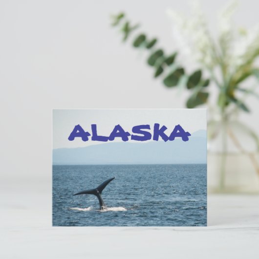 Whale Tail Schilderachtig Alaska Briefkaart (Staand voorkant)