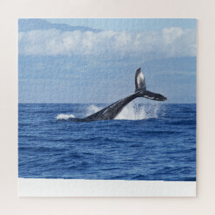 Whale Tail Schilderachtig Oceanic Jigzaag Puzzle Legpuzzel