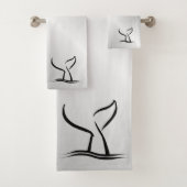 Whale Tail Silver Bad Handdoek (Insitu)