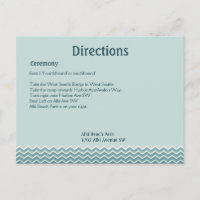 Whale Tail Wedding Directions