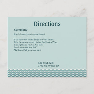 Whale Tail Wedding Directions Briefkaart