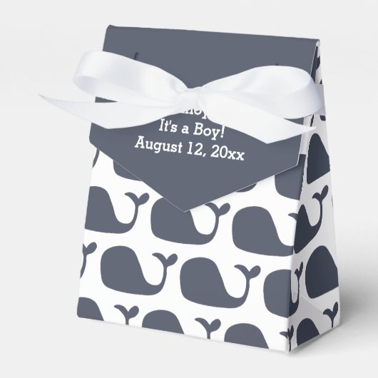 Whale Theme Baby shower Favor Boxes Bedankdoosjes (Voorkant Zijde)