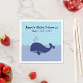 Whale Theme Boy Baby shower servetten (Insitu)