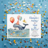 Whale Under the Zee Boy's Birthday Kaart