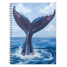 Whale Watching | Blue Ocean Watercolor Notitieboek