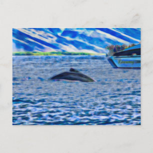 Whale Watching in Hawaii van Maui Briefkaart