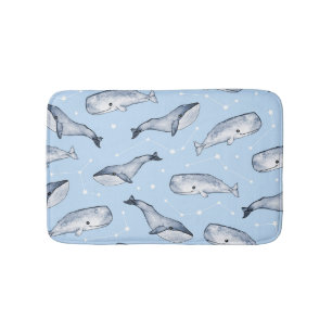 Whale Wonders: Waterverf Starry Sky Badmat