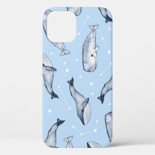 Whale Wonders: Waterverf Starry Sky iPhone 12 Hoesje