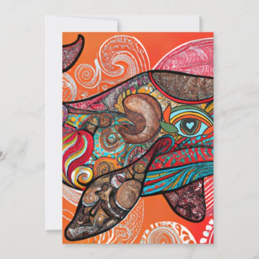 Whale Wow Feestdagenkaart (Voorkant)