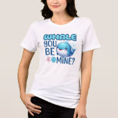 Whale You Be Mine Whale Pun Love Tri-Blend Shirt (Voorkant)