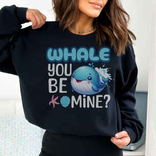 Whale You Be Mine Whale Pun Love Trui