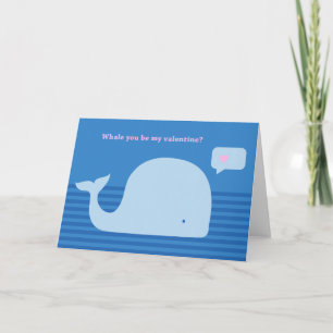 "Whale you be my Valentine" Carte de voeux