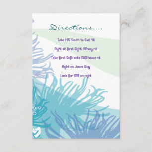 Whale & Zee Life Bat Bar Mitzvah Direction Card Informatiekaartje