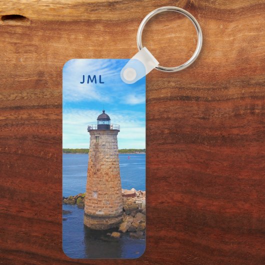 Whaleback Custom Photo Ocean Lighthouse Sleutelhanger (Achterkant)
