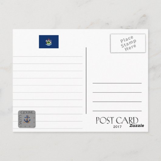 Whaleback Light - Maine Briefkaart (Achterkant)