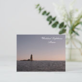 Whaleback Lighthouse, carte postale du Maine (Debout devant)