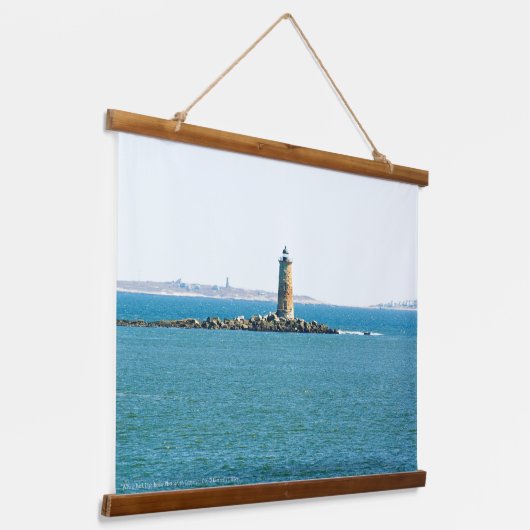 Whaleback Lighthouse Hangend Wandkleed (Gebogen)