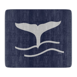 Whales Tail Pattern Navy and Grey Snijplank