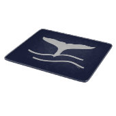 Whales Tail Pattern Navy and Grey Snijplank (Hoek)