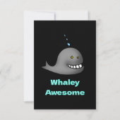 Whaley Awesome Funny Whale Pun Design Bedankkaart (Voorkant)