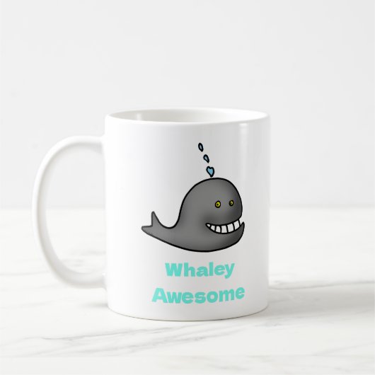 Whaley Awesome Funny Whale Pun Design Koffiemok (Links)