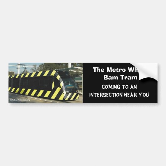 Wham Bam Tram Bumpersticker (Voorkant)
